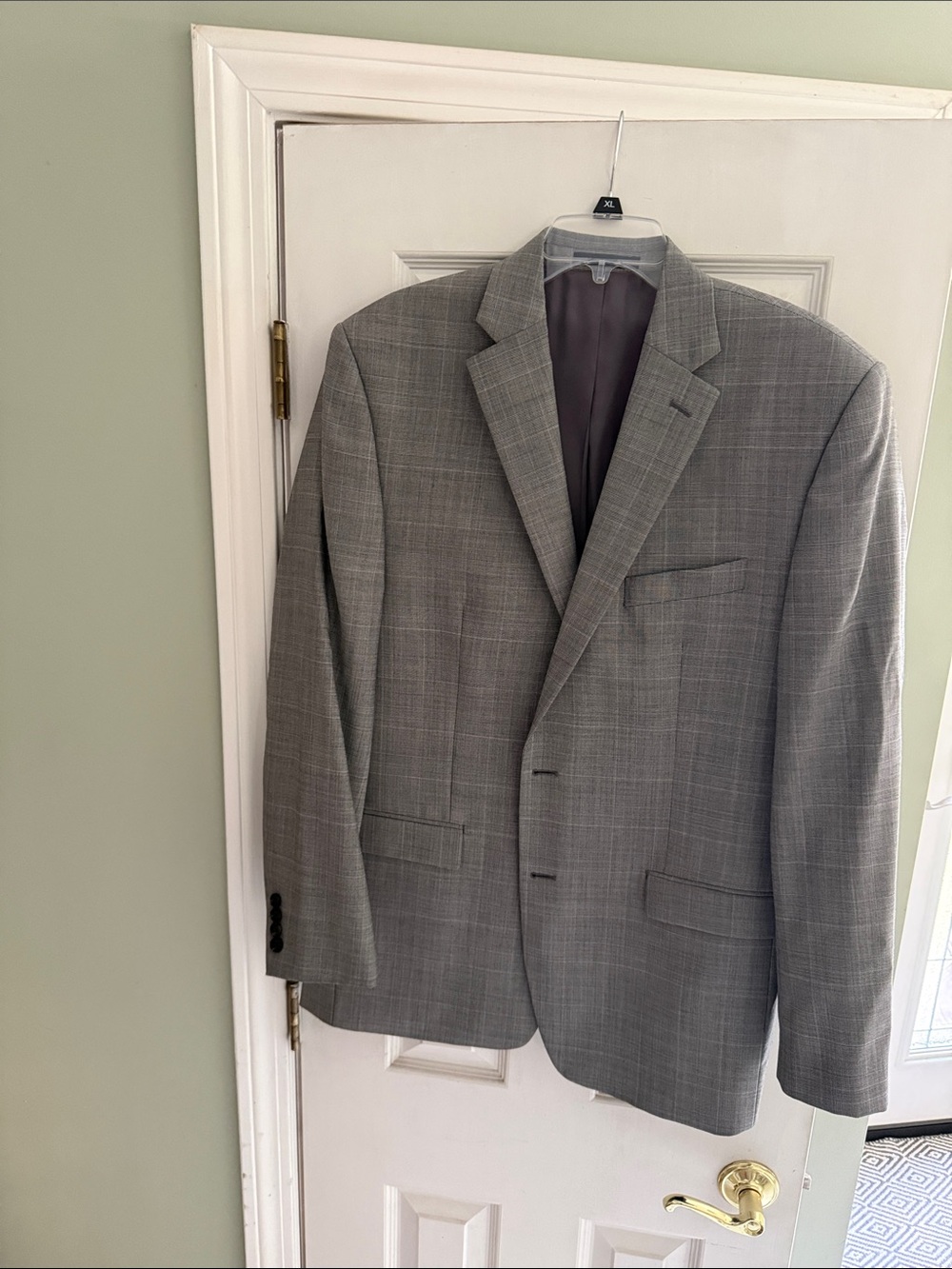 Ralph Lauren Light Gray Plaid Men's Suit Jacket
